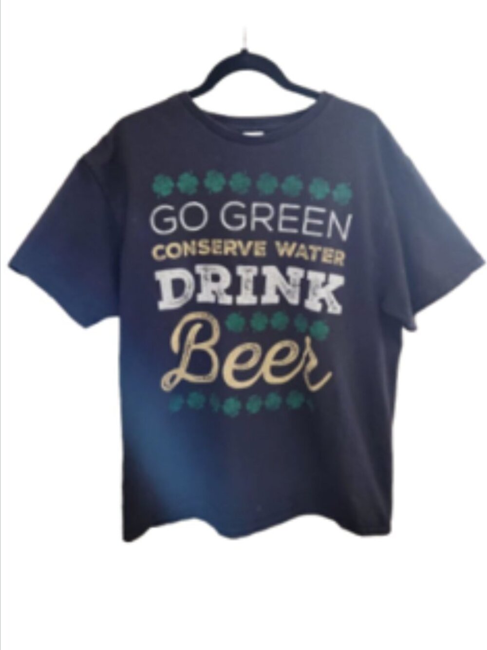 "Go Green Conserve Water Drink Beer" Men's Graphic Tee